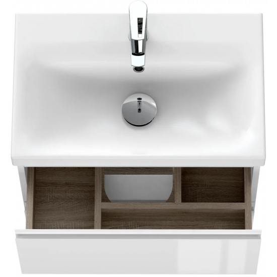 Тумба с раковиной CERSANIT Moduo slim 60 белая