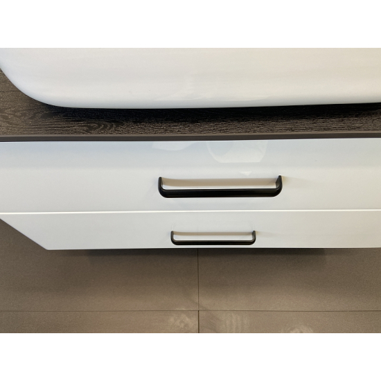 Тумба с раковиной COMFORTY Амстердам 95 черная матовая столешница