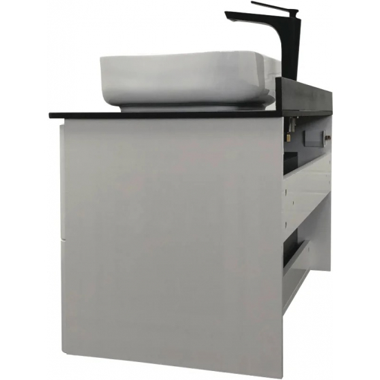 Тумба с раковиной COMFORTY Амстердам 95 черная матовая столешница