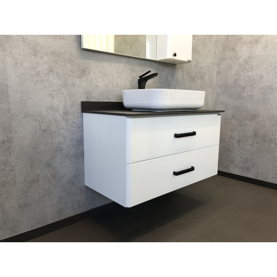 Тумба с раковиной COMFORTY Амстердам 95 черная матовая столешница