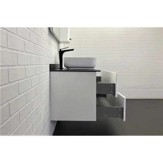 Тумба с раковиной COMFORTY Амстердам 95 черная матовая столешница