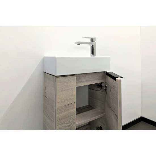 Тумба с раковиной COMFORTY Асти 40 дуб дымчатый