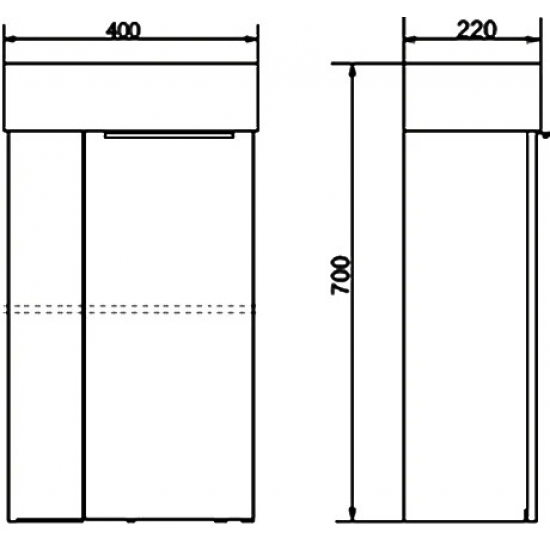 Тумба с раковиной COMFORTY Асти 40 дуб дымчатый