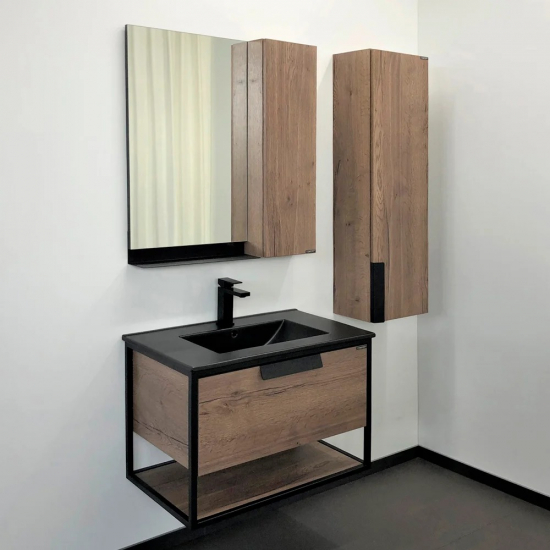 Тумба с раковиной COMFORTY Бонн 75 дуб темный