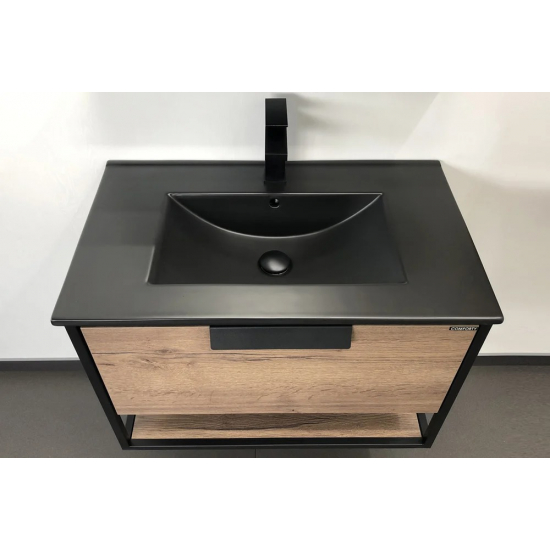 Тумба с раковиной COMFORTY Бонн 75 дуб темный