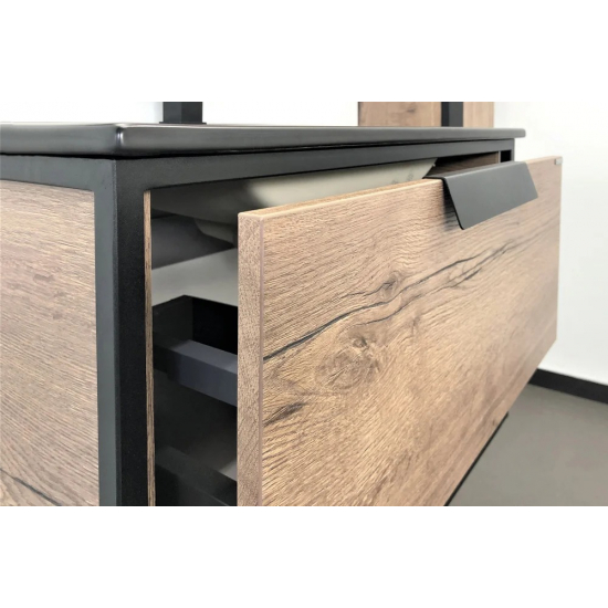 Тумба с раковиной COMFORTY Бонн 75 дуб темный