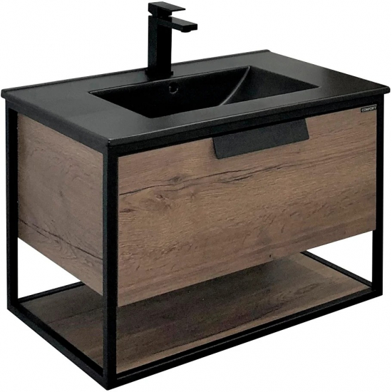 Тумба с раковиной COMFORTY Бонн 75 дуб темный
