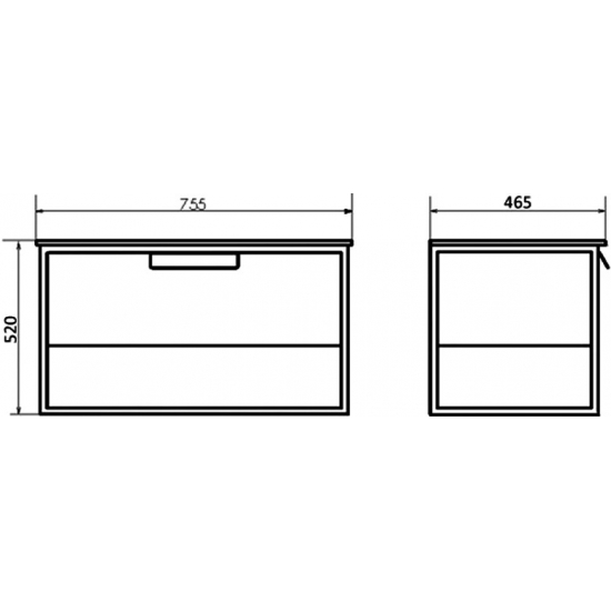 Тумба с раковиной COMFORTY Бонн 75 дуб темный