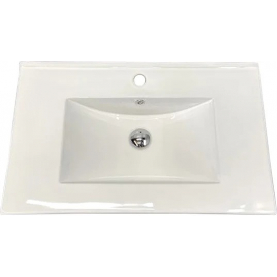 Тумба с раковиной COMFORTY Бонн 75 подвесная, дуб дымчатый, графит