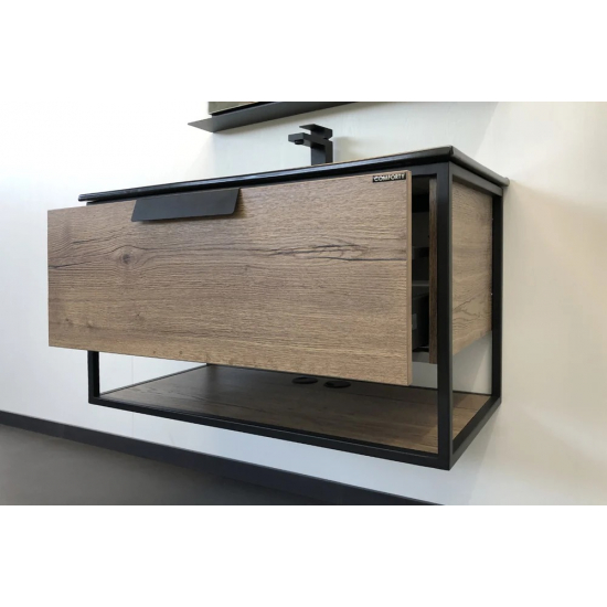 Тумба с раковиной COMFORTY Бонн 90 дуб темный