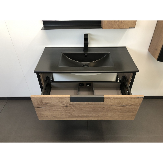 Тумба с раковиной COMFORTY Бонн 90 дуб темный