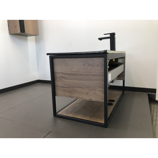 Тумба с раковиной COMFORTY Бонн 90 дуб темный