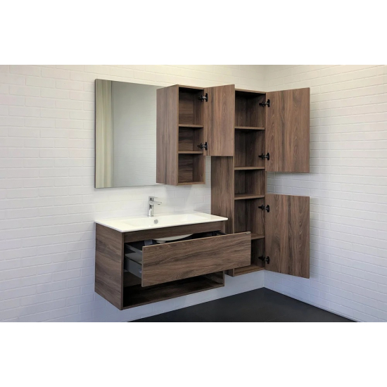 Тумба с раковиной COMFORTY Бордо 90 дуб темно-коричневый