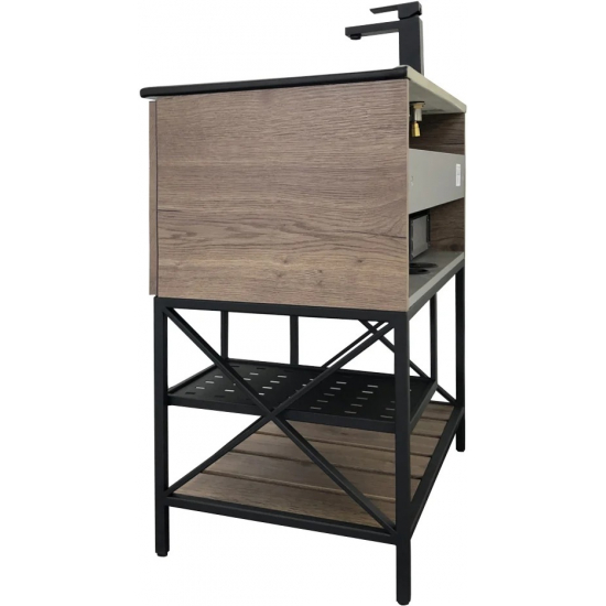 Тумба с раковиной COMFORTY Бредфорд 75, дуб темный