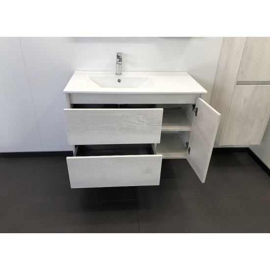 Тумба с раковиной COMFORTY Бремен 90, дуб белый