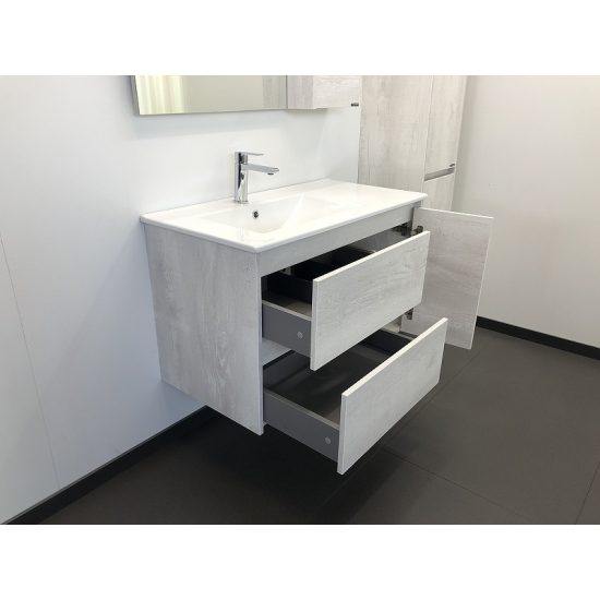 Тумба с раковиной COMFORTY Бремен 90, дуб белый