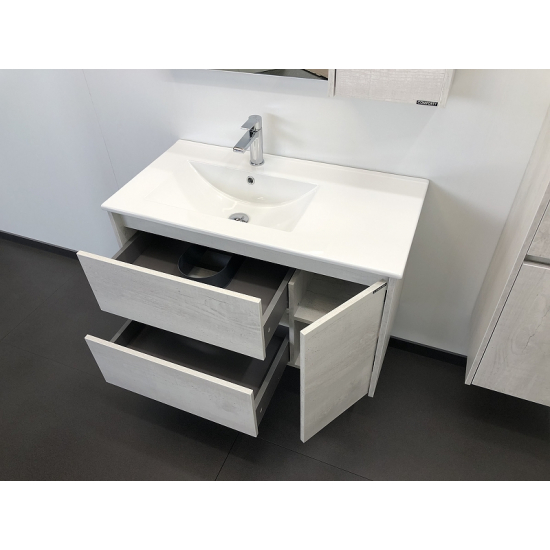 Тумба с раковиной COMFORTY Бремен 90, дуб белый