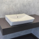 Тумба с раковиной COMFORTY Эдинбург 60 подвесная, бетон светлый, раковина 9055RA-50