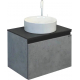 Тумба с раковиной COMFORTY Эдинбург 60 подвесная, бетон светлый, раковина 9111