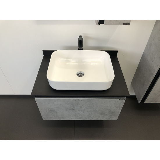 Тумба с раковиной COMFORTY Эдинбург 75 подвесная, бетон светлый