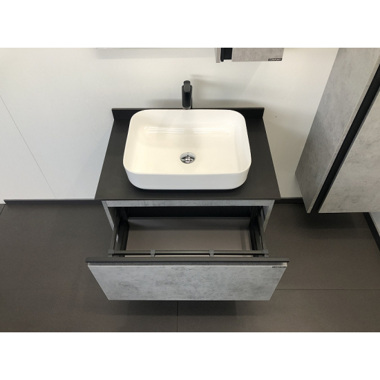 Тумба с раковиной COMFORTY Эдинбург 75 подвесная, бетон светлый