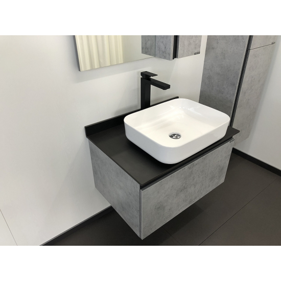 Тумба с раковиной COMFORTY Эдинбург 75 подвесная, бетон светлый