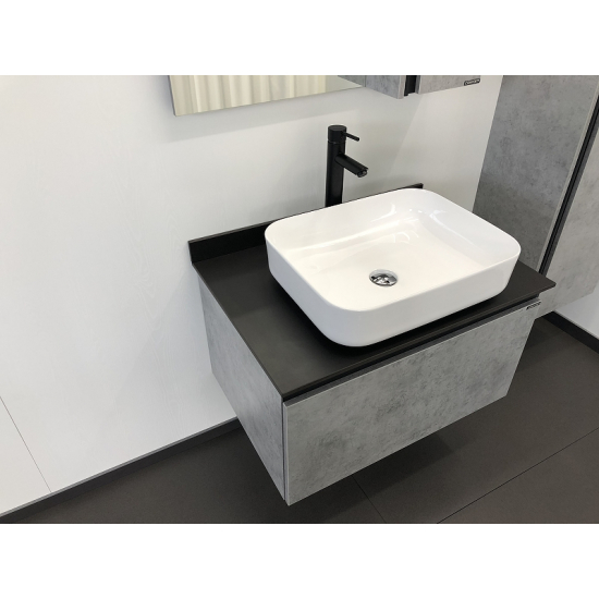 Тумба с раковиной COMFORTY Эдинбург 75 подвесная, бетон светлый