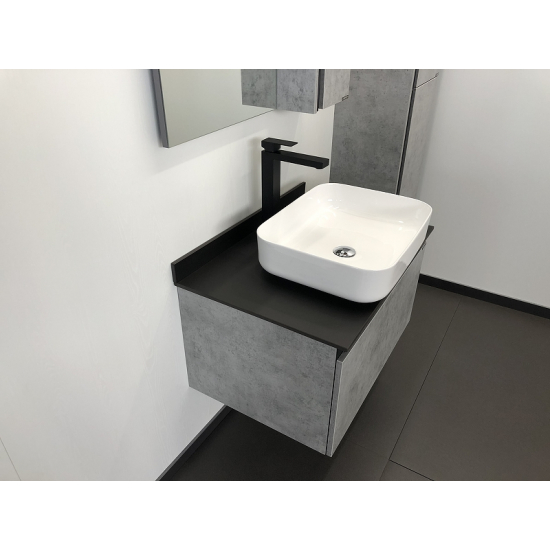 Тумба с раковиной COMFORTY Эдинбург 75 подвесная, бетон светлый