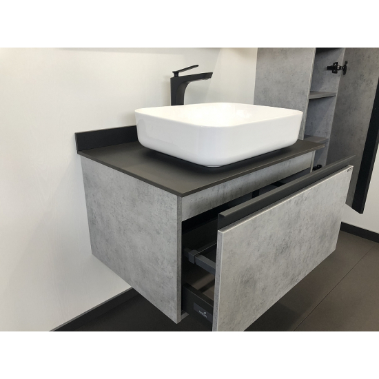 Тумба с раковиной COMFORTY Эдинбург 75 подвесная, бетон светлый