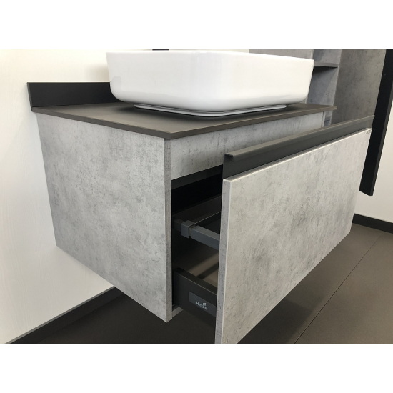 Тумба с раковиной COMFORTY Эдинбург 75 подвесная, бетон светлый