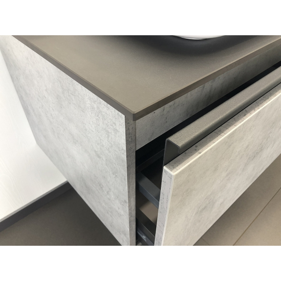 Тумба с раковиной COMFORTY Эдинбург 75 подвесная, бетон светлый