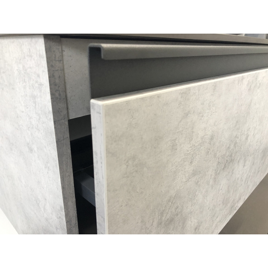 Тумба с раковиной COMFORTY Эдинбург 75 подвесная, бетон светлый