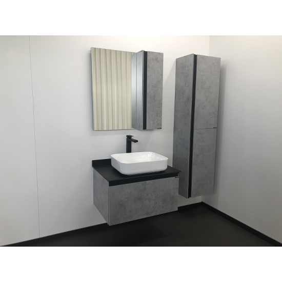 Тумба с раковиной COMFORTY Эдинбург 75 подвесная, бетон светлый
