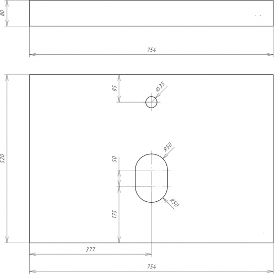 Тумба с раковиной COMFORTY Эдинбург 75 подвесная, бетон светлый
