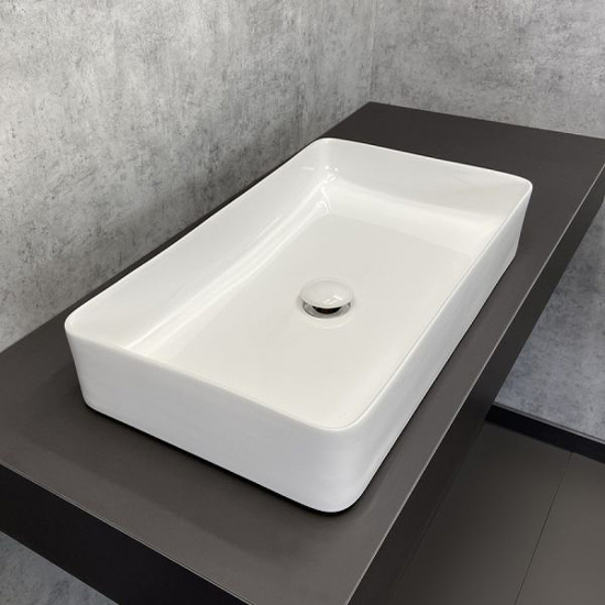 Тумба с раковиной COMFORTY Эдинбург 90 подвесная, бетон светлый, раковина 78189