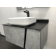 Тумба с раковиной COMFORTY Эдинбург 90 подвесная, бетон светлый, раковина T-Y9378