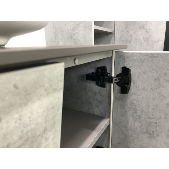 Тумба с раковиной COMFORTY Эдинбург 90 подвесная, бетон светлый, раковина T-Y9378