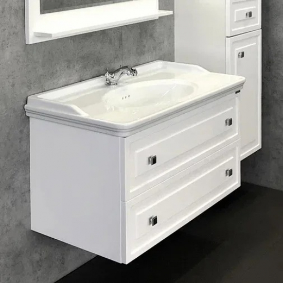 Тумба с раковиной COMFORTY Феррара 100 подвесная, белая