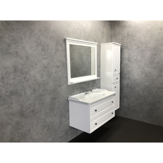 Тумба с раковиной COMFORTY Феррара 100 подвесная, белая