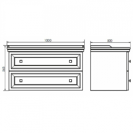 Тумба с раковиной COMFORTY Феррара 100 подвесная, белая