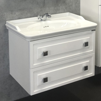 Тумба с раковиной COMFORTY Феррара 80 подвесная, белая