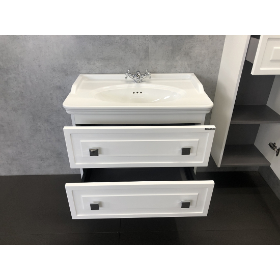 Тумба с раковиной COMFORTY Феррара 80 подвесная, белая