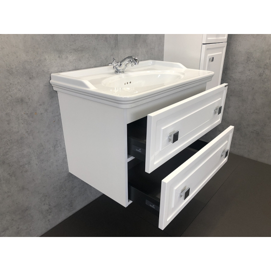 Тумба с раковиной COMFORTY Феррара 80 подвесная, белая