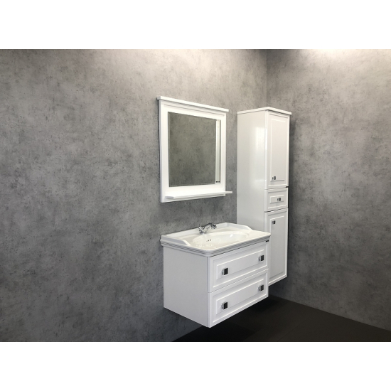 Тумба с раковиной COMFORTY Феррара 80 подвесная, белая