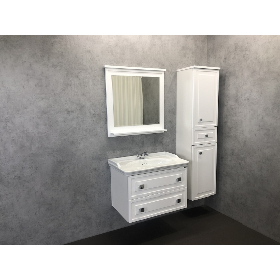 Тумба с раковиной COMFORTY Феррара 80 подвесная, белая