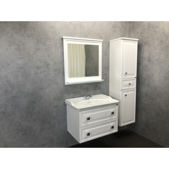 Тумба с раковиной COMFORTY Феррара 80 подвесная, белая