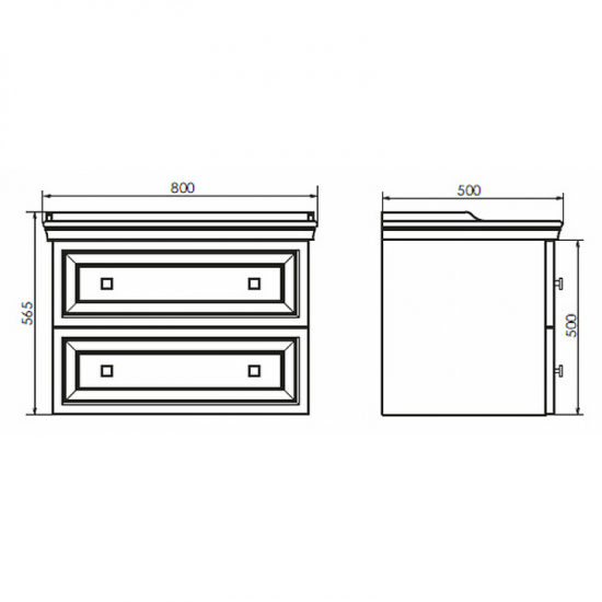Тумба с раковиной COMFORTY Феррара 80 подвесная, белая