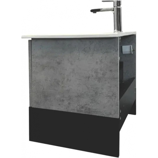 Тумба с раковиной COMFORTY Франкфурт 60 подвесная, бетон светлый