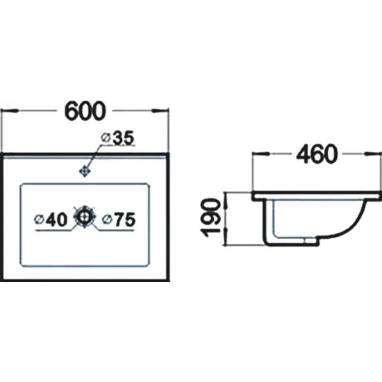 Тумба с раковиной COMFORTY Франкфурт 60 подвесная, бетон светлый