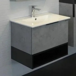 Тумба с раковиной COMFORTY Франкфурт 60 подвесная, бетон светлый